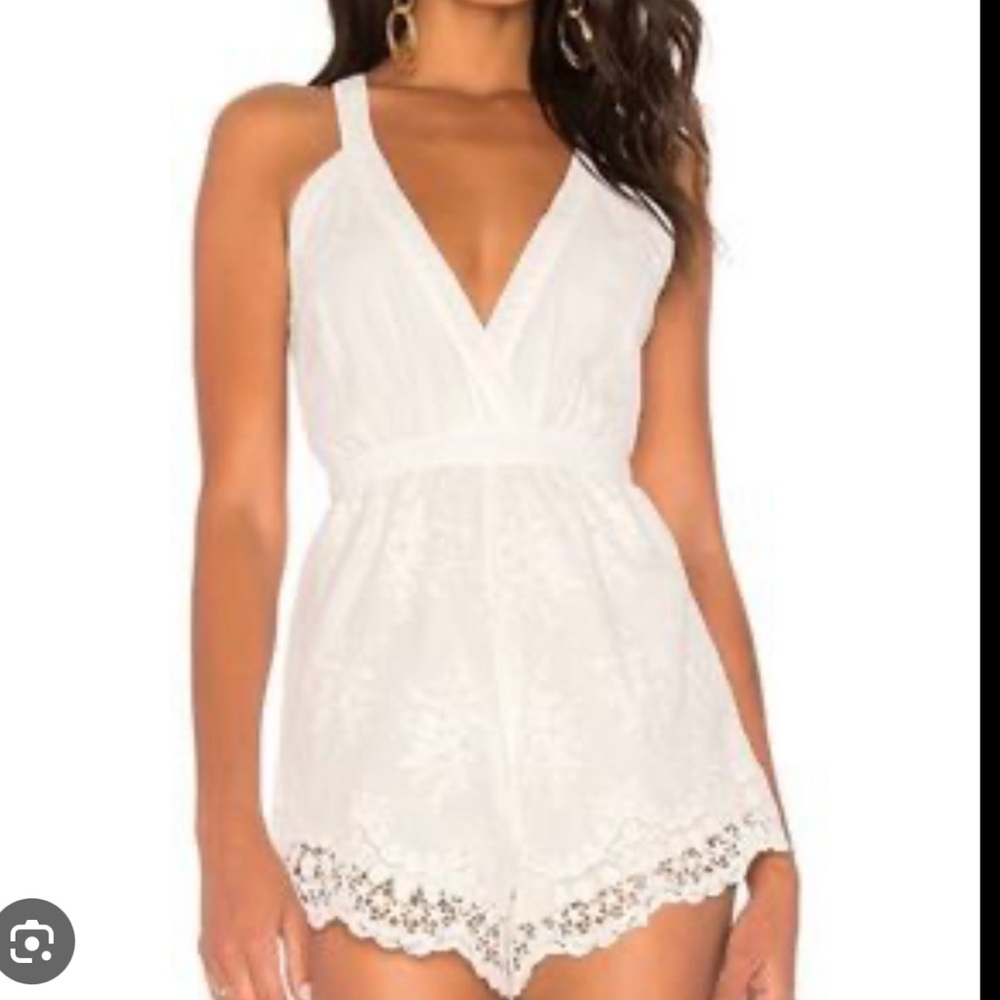 NEW WITH TAGS Mink pink white romper